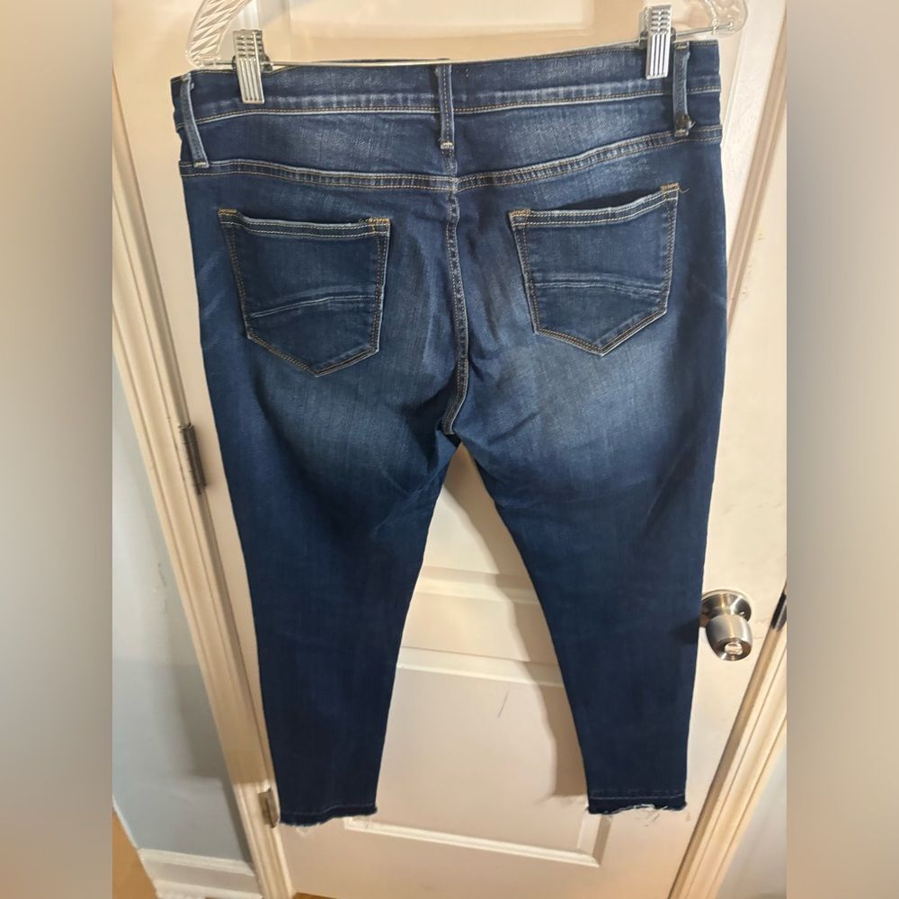 DRIFTWOOD jackie Dark Blue Skinny Jeans with Distressed Detail size 31 EUC - Picture 3 of 4
